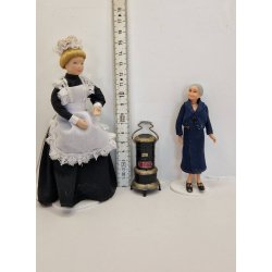 Emaljeret miniature komfur i metal fra 1920'erne antik)