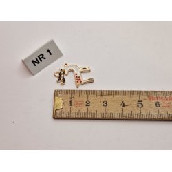 Juletrs pynt/smykke vedhng i metal (nyt)