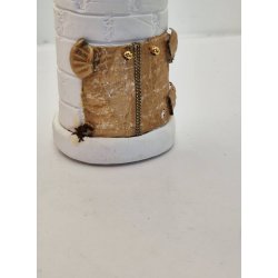 Brndeovn/kamin i gips (muligvis hndlavet/lidt defekt)