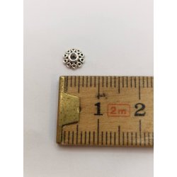 5 stk perleskle i metal (nye)