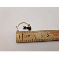 Kat i mneskin som vedhng eller drpynt (ny)