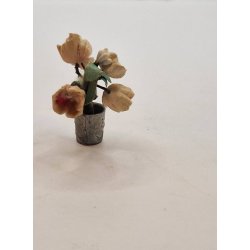 Blomster i metal potte (vintage)