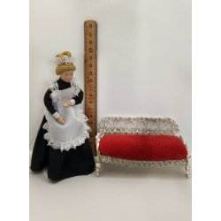 Sofa i metal med velour sde. Tramp art (vintage)