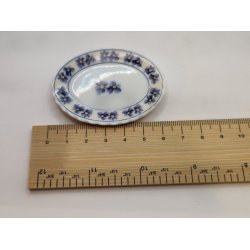 Fad i porceln med orkideer (nyt)  6,2 x 4,5 cm