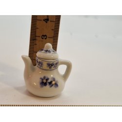 Kaffekande i porceln med bl/lilla orkideer (ny)