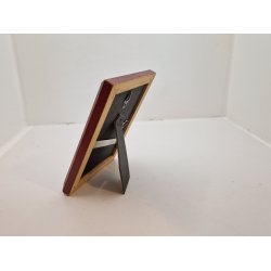 Stort billede af bamser i tr ramme (brugt) 12x 9 cm