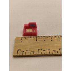 Lille kasseapparat i plastik (brugt) 1,5 x 1,4 cm