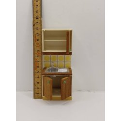 K�kken modul med vask. Lundby 1970'erne (retro/lidt defekt)