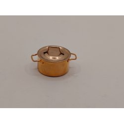 Kobber gryde med l�g (brugt)