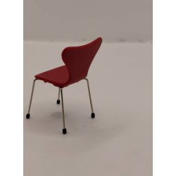 7'er stol i r�d skala 1:16/18. Arne Jacobsen Minimii (ny)