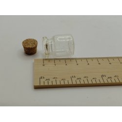 Krukke i glas med korkprop (ny) 2,8 x 2,2 cm