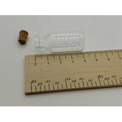Krukke i glas med korkprop (ny) 4 x 1,8 cm