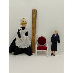 Spisebordsstol med arml�n, i tr� og med velour (brugt)