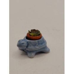 Skildpadde urtepotteskjuler i porcel�n (ny)