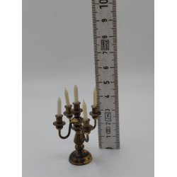 Kandelaber/5 armet lysestage i metal (vintage)