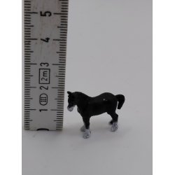 Meget lille Shire hest i gummi (ny)