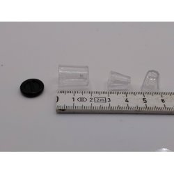 Kande med 2 glas i plastik (brugt) 1:12