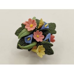 Potteplante i terrakotta potte (ny) 1:12