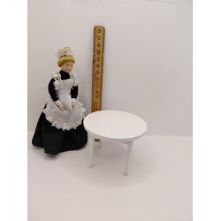 Rundt spisebord i tr� (brugt) 1:12