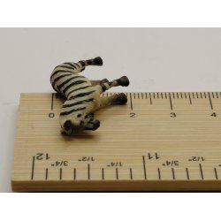 Meget lille zebra i gummi (ny) 1:48