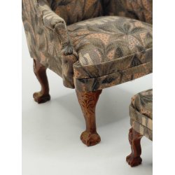 L�nestol inkl skammel (ny) 1:12