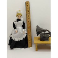 Grammofon (blyantspidser) i metal (vintage) 1:12