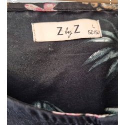 Gr�n bluse med blomster (brugt/som ny) Zizzi str 50/52
