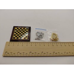 Skak spil p� magnet plade i metal (nyt) 1:12/1:16