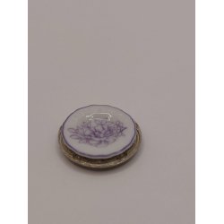 Tallerken/d�kke tallerken i metal (brugt/som ny)