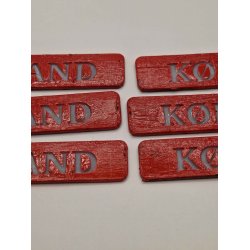 Kbmands skilt (hndlavet) med sm fejl