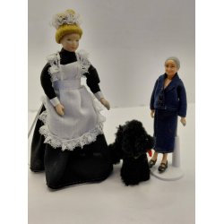 Sort puddelhund (vintage/h�ndlavet)