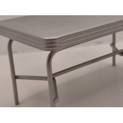 Spisebord 50'er diner-bord i metal (brugt/som nyt) 1:12