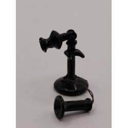 Gammeldags telefon i metal (brugt)