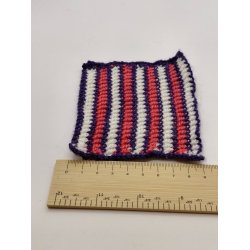 H�klet t�ppe/plaid (h�ndlavet)