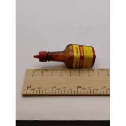 Stor Maggi flaske i glas (vintage) 6,5 x 2 cm