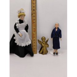 Engel med lyseholder i metal (vintage)