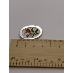 Billede af blomster (h�ndbroderet)
