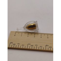 Flaske med guld glimmer (brugt) 3,5 x 1,6 cm