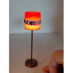 Gulvlampe med Lundby stik. Lisa (vintage/meget fin stand) H 11,5 cm