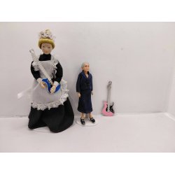 1 stk flad el guitar med magnet bag p� (ny)