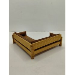 Hj�rnesofa i tr� og kunstl�der. Lisa (brugt/meget fin stand)