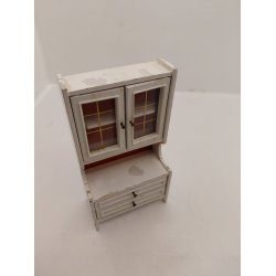 Vitrine reol i tr�. Lundby 1970'erne (brugt/defekt)