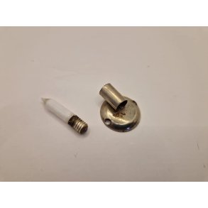 Vg lysestage med glas pre fra 1950'erne (antik)