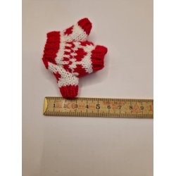 Rd og hvid strikketrje (ny)