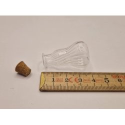 Vase / krukke i glas med korkprop (ny)