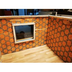 Nisse eller Dukkehus scala 1:12 med 2 rum (antik)