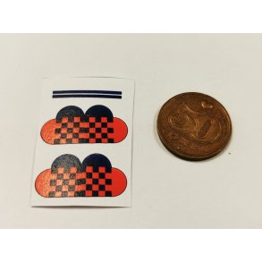 Klip selv julehjerte bl/rd (ny)