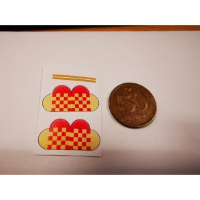 Klip selv julehjerte (ny) rd/guld