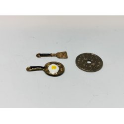 Pande og palet i metal til dukkehus scala 1:16 (nyt)