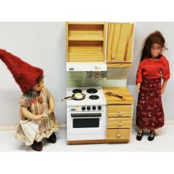 Pande og palet i metal til dukkehus scala 1:16 (nyt)